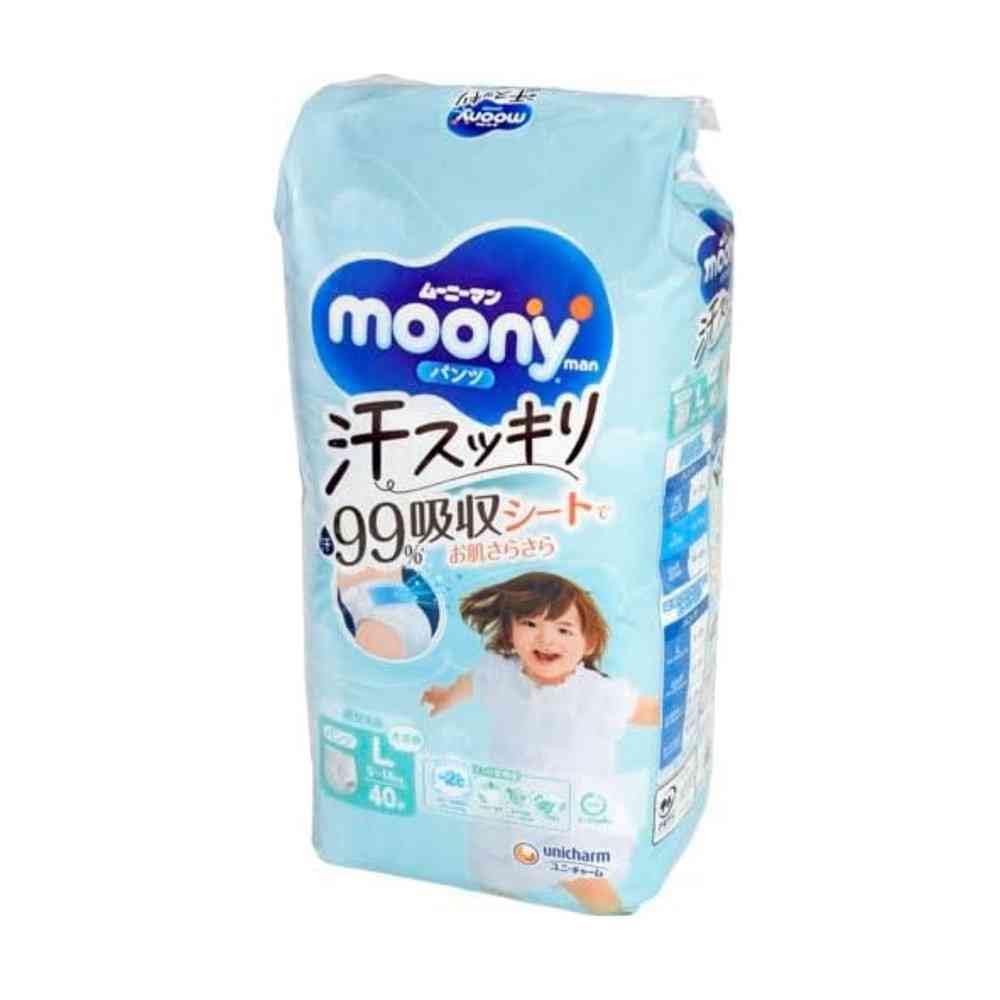 ムーニーマンナチュラル L パンツ  新品未開封36枚✖️２Ｐ+開封済み36枚+33枚 + ムーニーマン 汗スッキリ  L パンツ2枚 パンツ Lサイズ〕ムーニーマン 低刺激であんしん オムツ 36枚｜ユニ